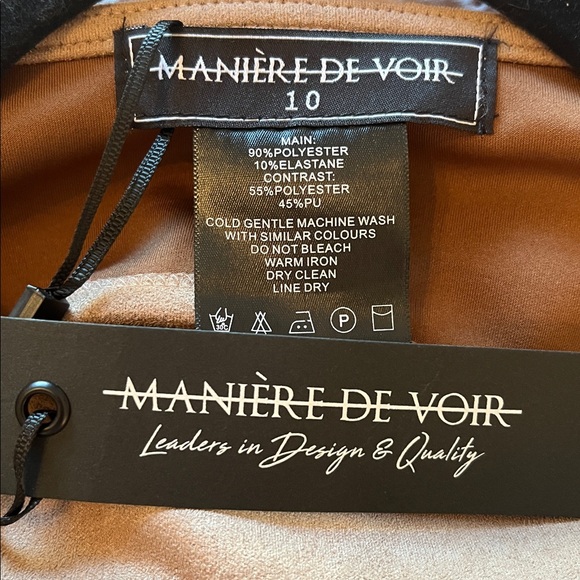 NWT Maniere De Voir Backless Faux Suede Crop Top - Picture 7 of 7